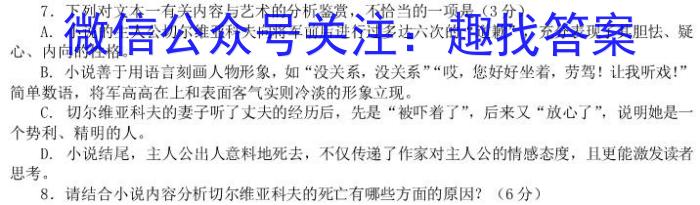 河南省2022-2023学年下期高一年级期末联考语文