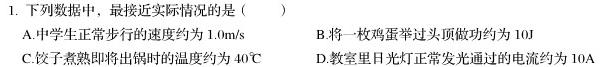黔东南州2022-2023学年度八年级第二学期期末文化水平测试-物理