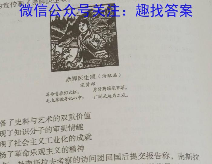 安徽省宿州市埇桥区教育集团2022-2023学年度八年级第二学期期末学业质量检测历史试卷