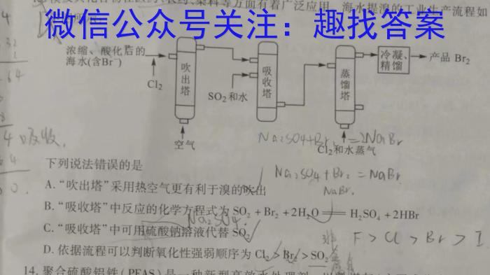 2024~2023学年度下学期高一期末考试(23729A)化学