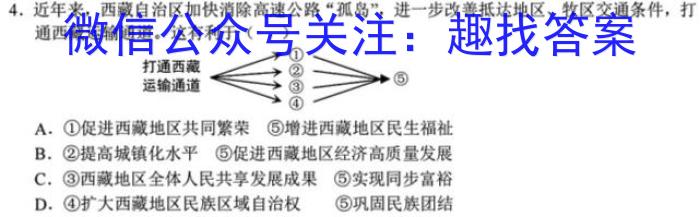 安徽省2024-2023学年度高二年级下学期期末学情检测(23101B)q地理