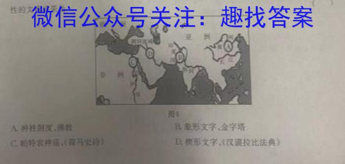 云南省2022~2023学年下学期巧家县高二年级期末考试(23-553B)历史