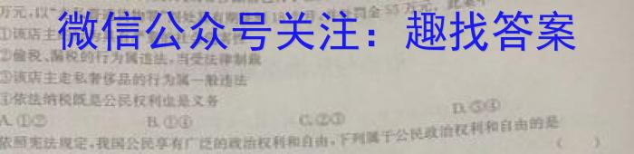 宝鸡教育联盟2022-2023学年度第二学期高二期末质量检测(23734B)政治~