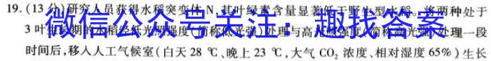 2023年深圳市普通高中高一年级调研考试生物