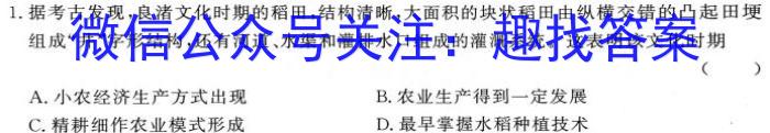 新疆省兵团地州学校2022~2023学年高一第二学期期末联考(23-518A)历史