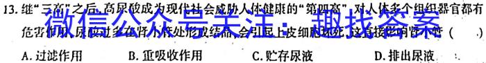 河北省2024~2023学年度高二下学期期末调研考试(23-544B)生物