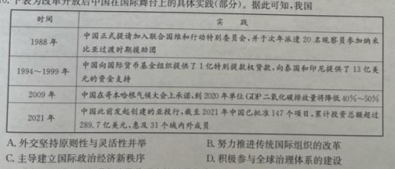 2024届分科综合检测卷(一)历史