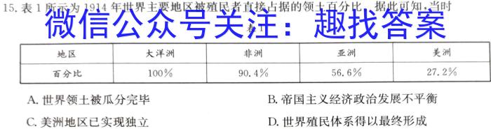 2022-2023学年辽宁省高一考试7月联考(23-559A)历史试卷