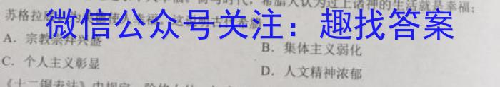 安徽省2024~2023学年度高二第二学期庐阳高级中学期末测试(232827Z)历史