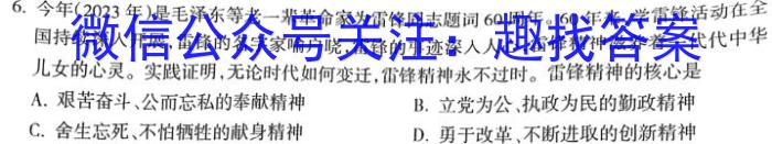 山西省运城市盐湖区2022-2023学年度初二年级第二学期期末质量监测历史