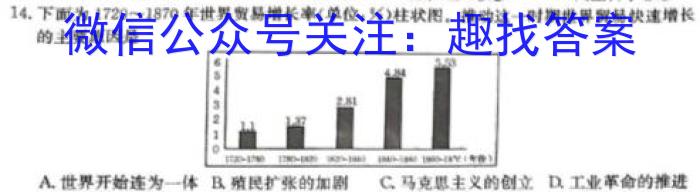 福建省漳州市2022-2023学年(下)高一期末高中教学质量检测历史