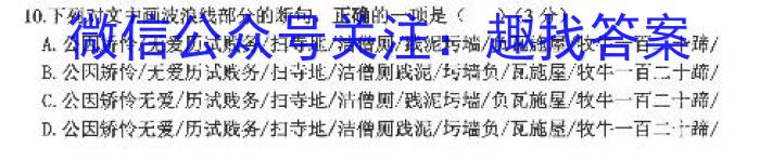 云南省2022~2023学年下学期巧家县高二年级期末考试(23-553B)语文