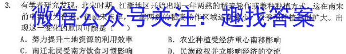 安徽省2022-2023学年度高二年级下学期期末学情检测(23101B)历史