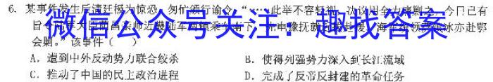 陕西省2024~2023学年度八年级下学期期末综合评估 8L R-SX历史