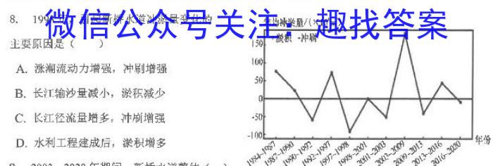 四川省南充市2024-2023学年度下期普通高中二年级学业质量监测q地理