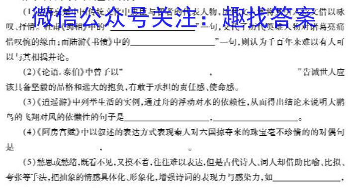 湖南省2023年邵阳市7月高二联考语文