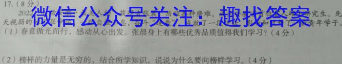 安徽省2022~2023学年度高二第二学期庐阳高级中学期末测试(232827Z)地理.