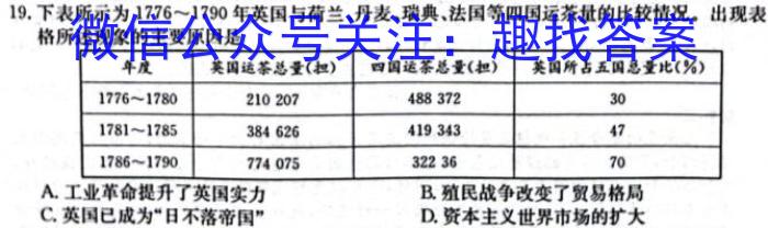 湖南省2024~2023学年度高二7月份联考(标识ⓞ)历史