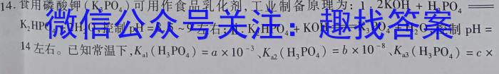 福建省漳州市2024-2023学年(下)高一期末高中教学质量检测化学
