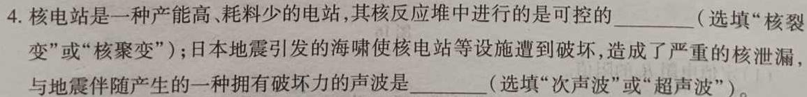 陕西省2022~2023学年度八年级下学期期末综合评估 8L R-SX-物理