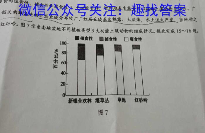 山东省2022-2023学年高中高一年级下学期教学质量检测(2023.07)地.理