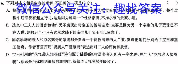 山西省2022~2023学年度高二下学期晋城三中四校联盟期末考试(23724B)语文