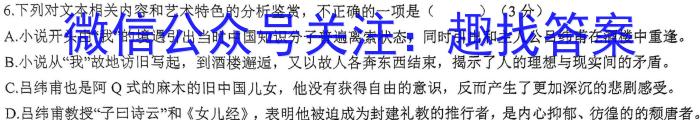 甘肃省临夏州2023年高一春季学期期末质量监测试卷语文