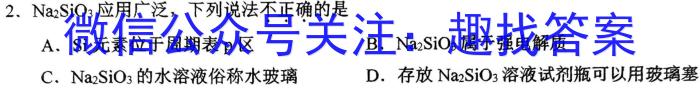 河池市2023年春季学期高一年级期末教学质量检测化学