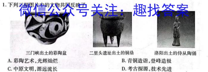 陕西省商洛市2022~2023学年度高一年级第二学期教学质量抽样监测(标识□)历史