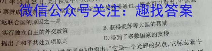 2023年广西示范性高中高一联合调研测试(2023.6)历史