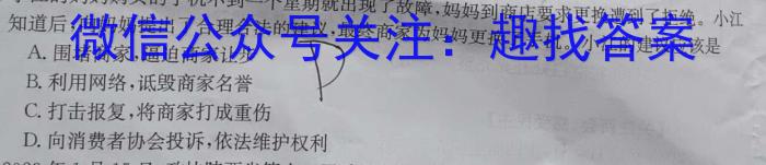 安徽省芜湖市弋江区2022-2023学年度八年级第二学期期末评价政治1