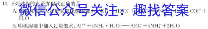 2024届高三第一轮复*周测卷·物理[24·G3ZCJ·物理-HKB-必考-SX](6-10)化学