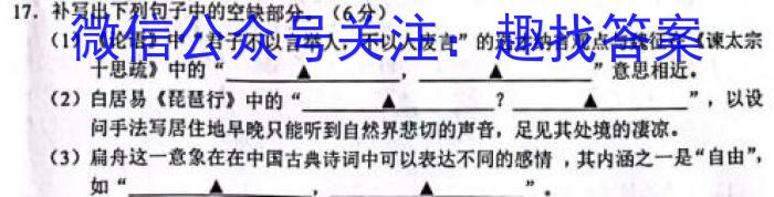 河南2024届高三年级8月入学联考（23-10C）语文试卷及参考答案语文