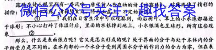 2023-2024学年怀仁一中高三年级摸底考试（24010C）语文