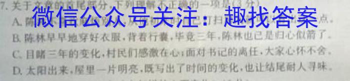 江西省新余市2023-2024学年度实验中学初三入学（考试）测试语文