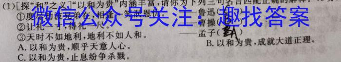 2024届云南三校高考备考实用性联考卷（一）语文