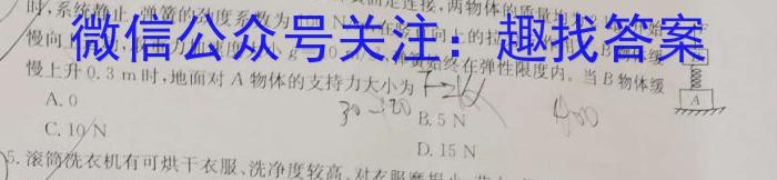 贵州省毕节二中2022年秋季学期高一年级期末考试(3250A)l物理