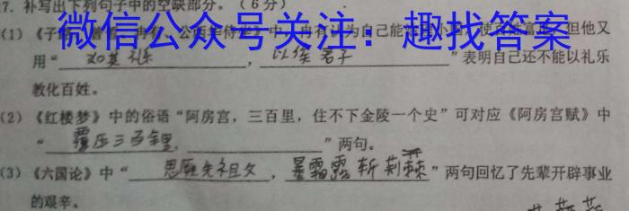 2024届名师原创分科模拟(六)ZS4语文