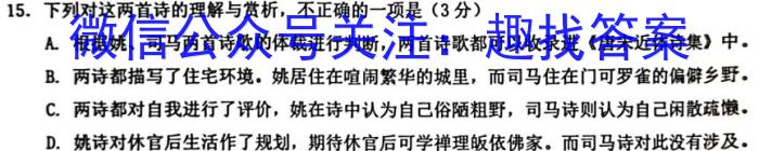 湖南省岳阳县第一中学2023-2024学年高三上学期入学考试语文