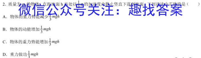 2024届浙江强基联盟高三仿真模拟卷(二)(23-FX14C)f物理