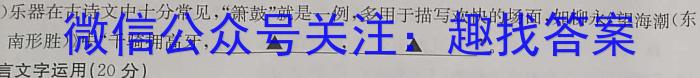 山西省临汾市襄汾县2022-2023学年度第二学期素养形成期末调研测试（D套）语文