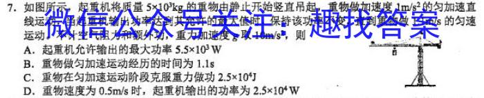 智慧上进 江西省2024届新高三第一次大联考.物理