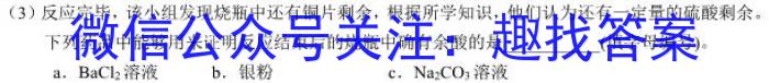 2024届分科综合检测卷(三)化学