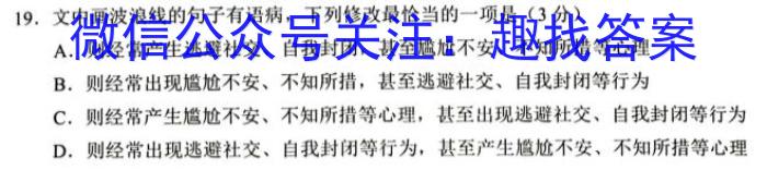 ［衡水大联考］2024届广东省新高三年级8月开学大联考地理试卷及答案语文