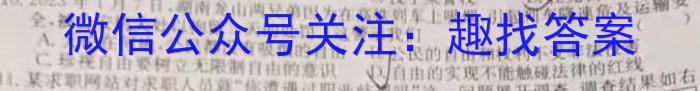 安徽省2023-2024学年八年级上学期学业水平监测(12月)政治~