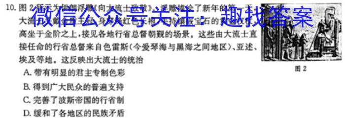 邕衡金卷 名校联盟南宁三中 柳州高中2024届第一次适应性考试历史