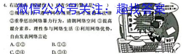 安徽省2023-2024学年度第一学期九年级综合评价（三）政治~