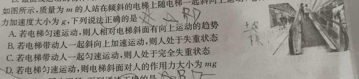 陕西省2024届高三年级8月联考（★）-物理