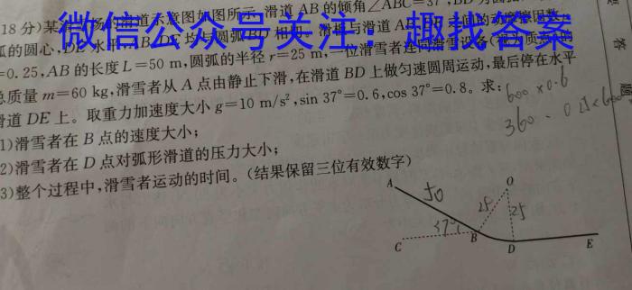 安徽省2024届九年级阶段评估1L R(一)q物理