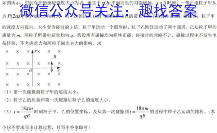 2024届湖南省高三入学摸底联考(8月)l物理